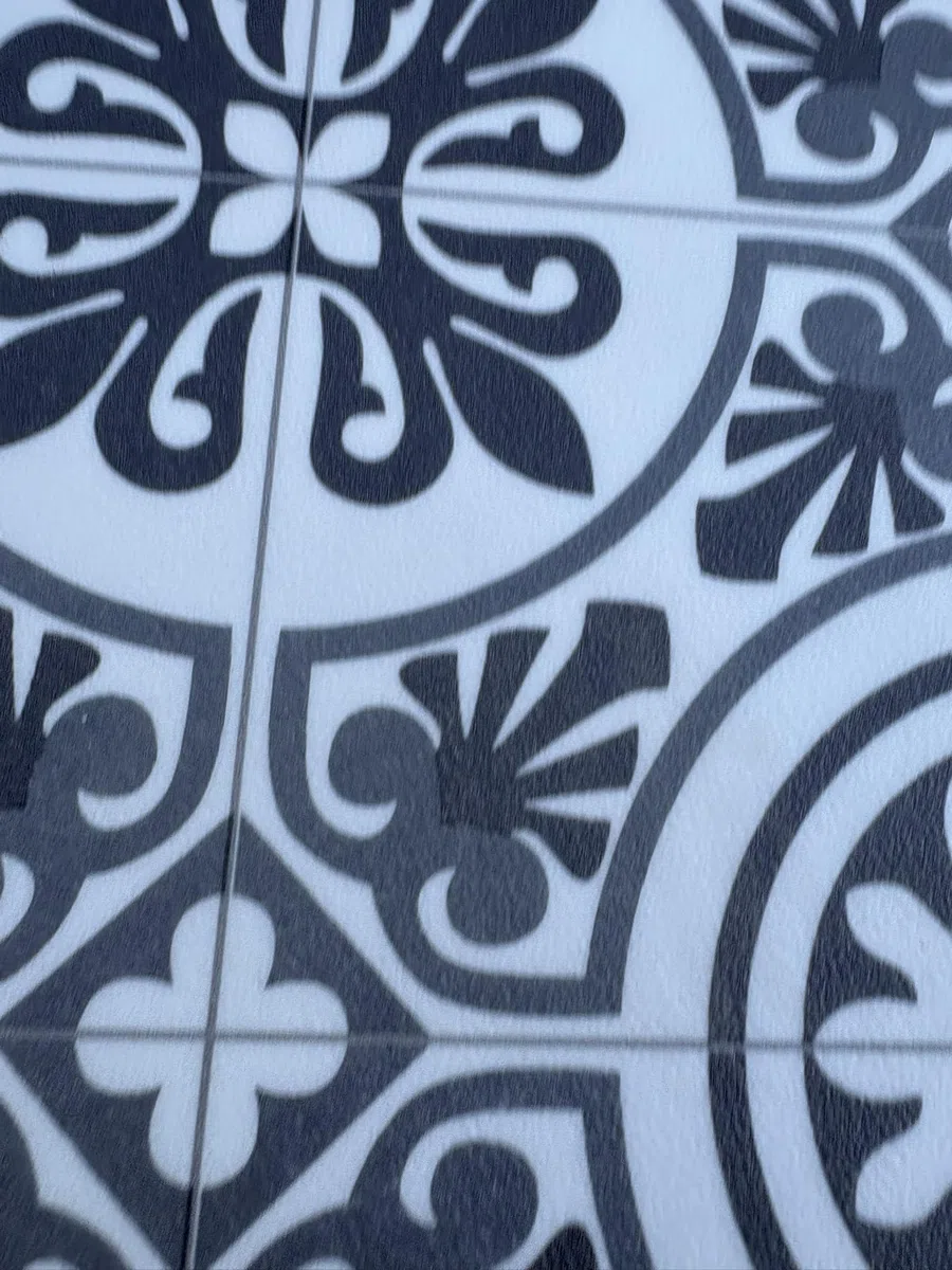 Passatoia Per Cucina In Vinile | Tappeto in PVC Lavabile | Runner Aderente e Robusto | Largo 50 cm | Mattonelle Azulejo Cementine (cm_50_x_120, Azulejo Grigio)