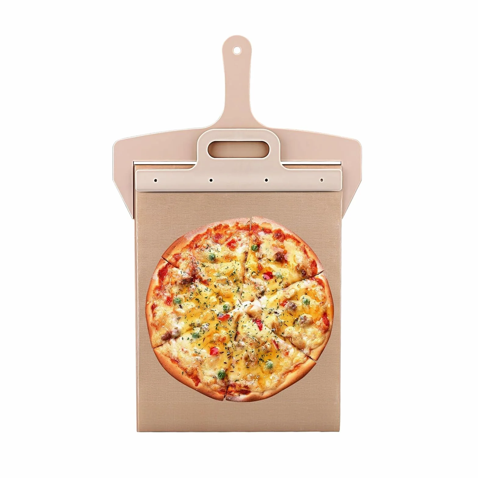 Pala per Pizza Scorrevole Sliding Pizza Peel, Pala Pizza Scorrevole, 30cm*58cm, Argento, Moderno
