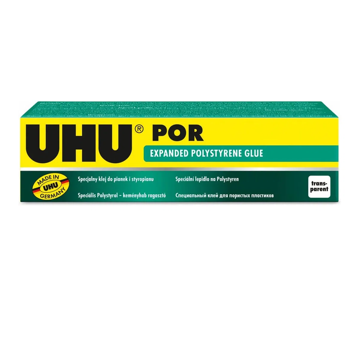 UHU POR Colla per polistirene espanso - 40 g/50 ml - Confezione da 2 tubi
