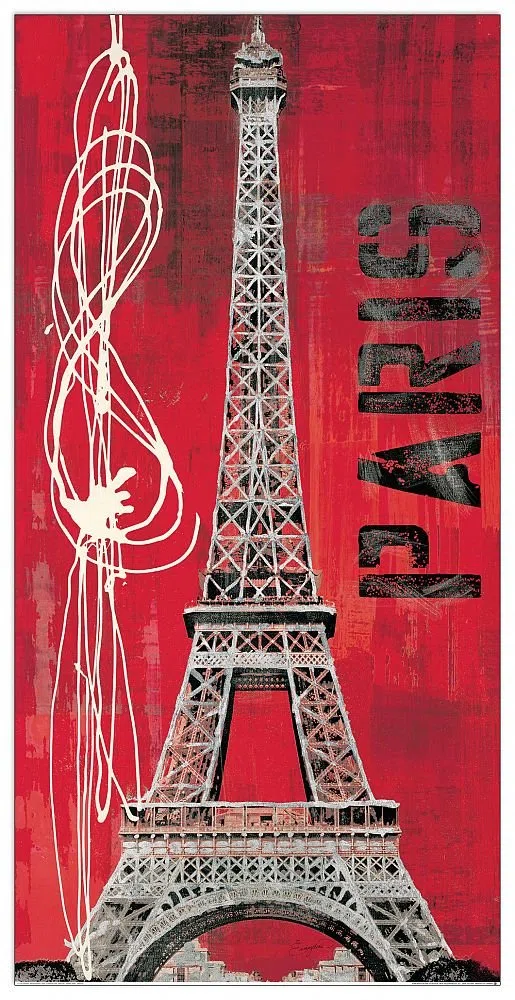 AS10184 Pannello Decorativo, Paris Vibe-(Taylor), Legno, Multicolore, 50 x 1.8 x 100 cm