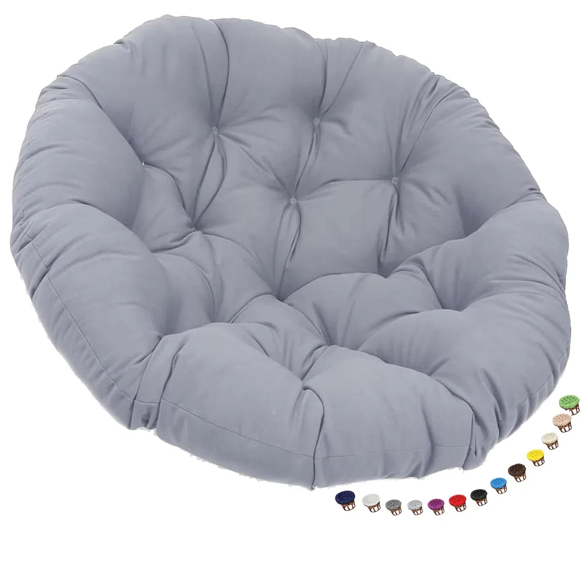 uyeoco Cuscino per Sedie Sospese, Cuscino Poltrona Papasan Rotondo Spessa Comoda Seduta Traspirante Cuscino per Interno ed Esterno Giardino Multifunzionale Lavabile Rotondo(Color 1,60x60cm)