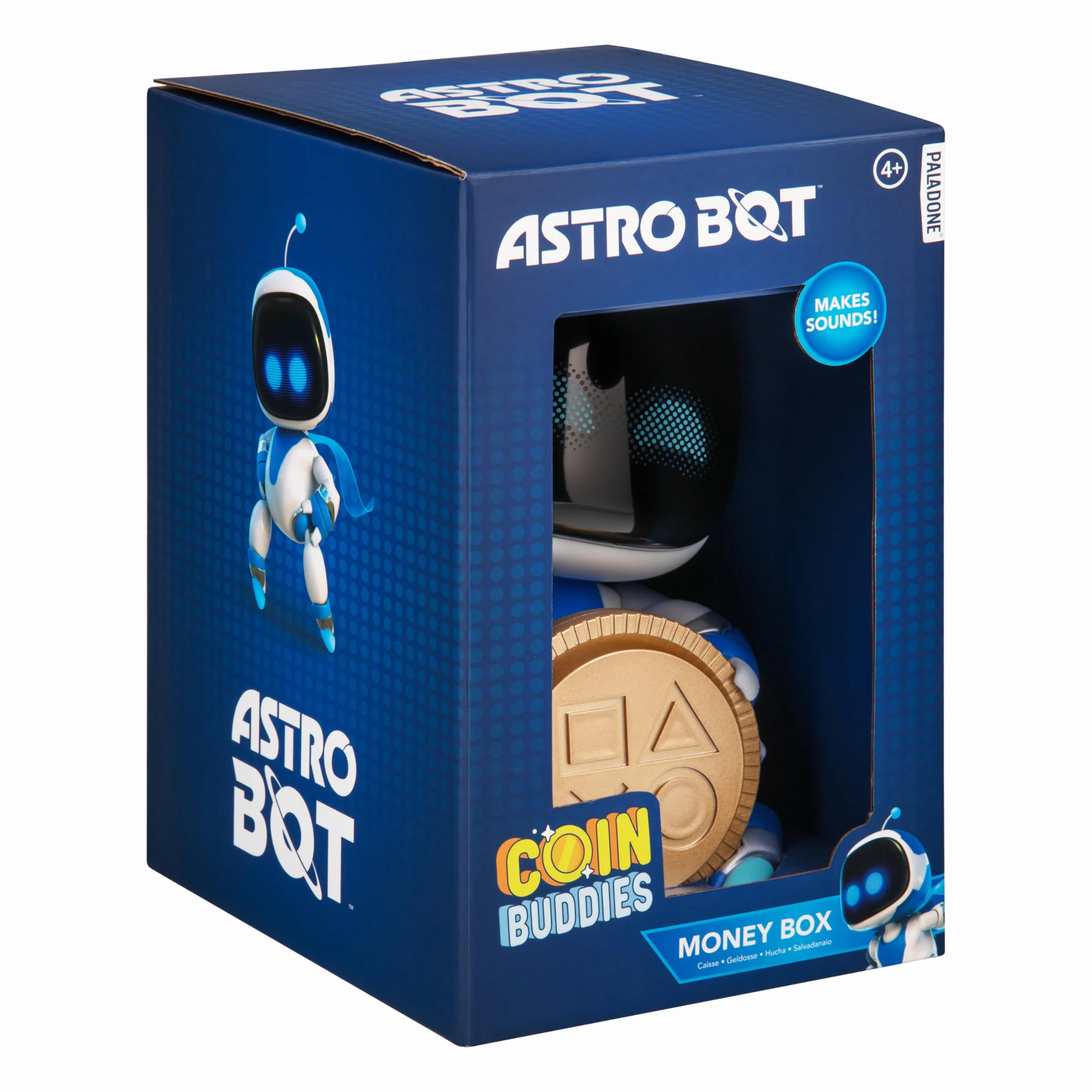 Astro Bot Salvadanaio – Salvamonete Interattivo da 18 cm con Effetti Sonori, Salvadanaio a Forma di Maiale Alimentato a Batteria per Bambini e Gamer | Paladone