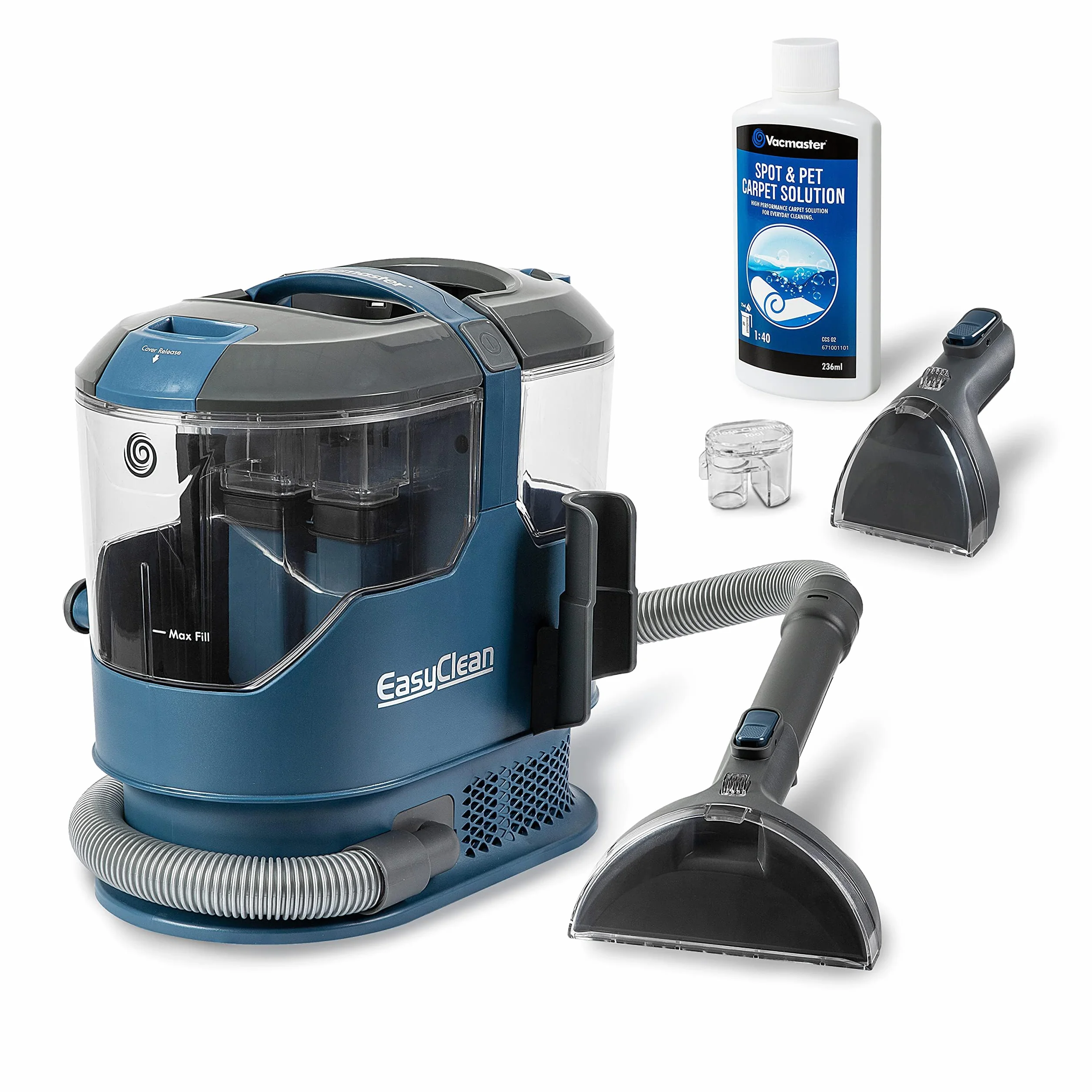 Vacmaster SCA0801 Lavatappeti Detergente per Tappezzeria Macchie | Aspirapolvere umido e secco Potenza detergente Per divani, tappeti, tappezzeria, automobili | 800 W