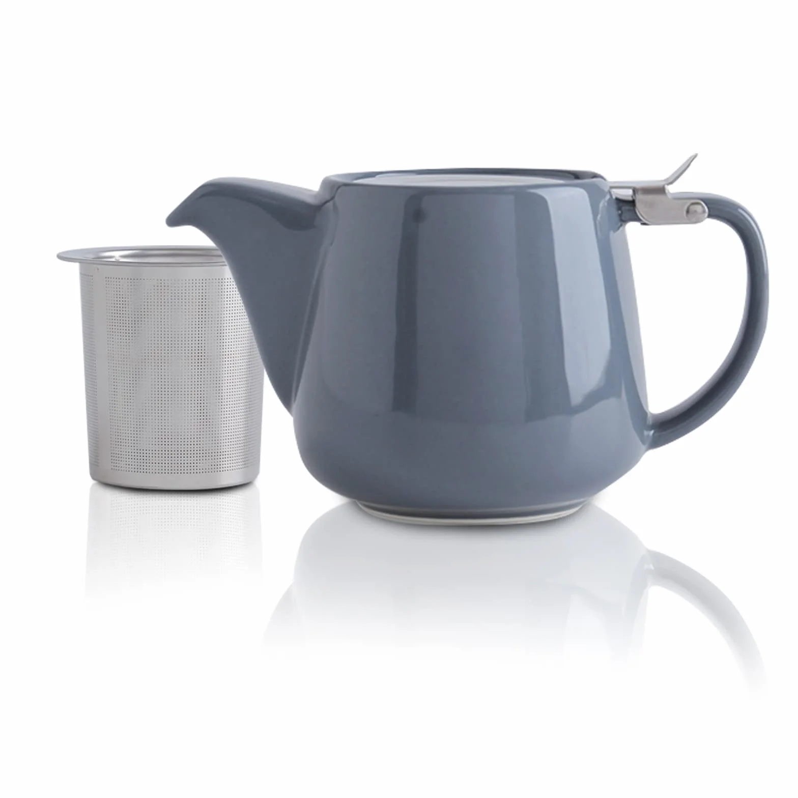 VIVILINEN Teiera con Infusore Rimovibile e Coperchio in Metallo da 550ml, Teiera in Ceramica per Tè in Foglia e Tè Sfuso