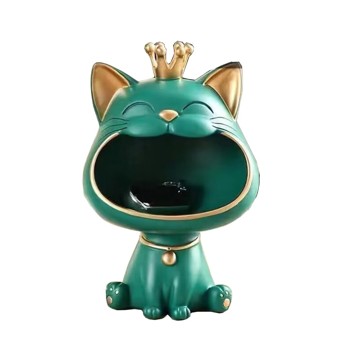 Statua di Gatto, Scultura Portafortuna Gatto, Scultura per la Casa e il Soggiorno per l'Ingresso Gatto che Ride Scatola per la Conservazione delle Chiavi, Scatola per Piccoli Oggetti