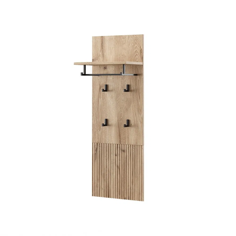 Vicco Appendiabiti da parete Eliza, Quercia vichinga, 43 x 120 cm, per montaggio a parete con più ganci per riporre