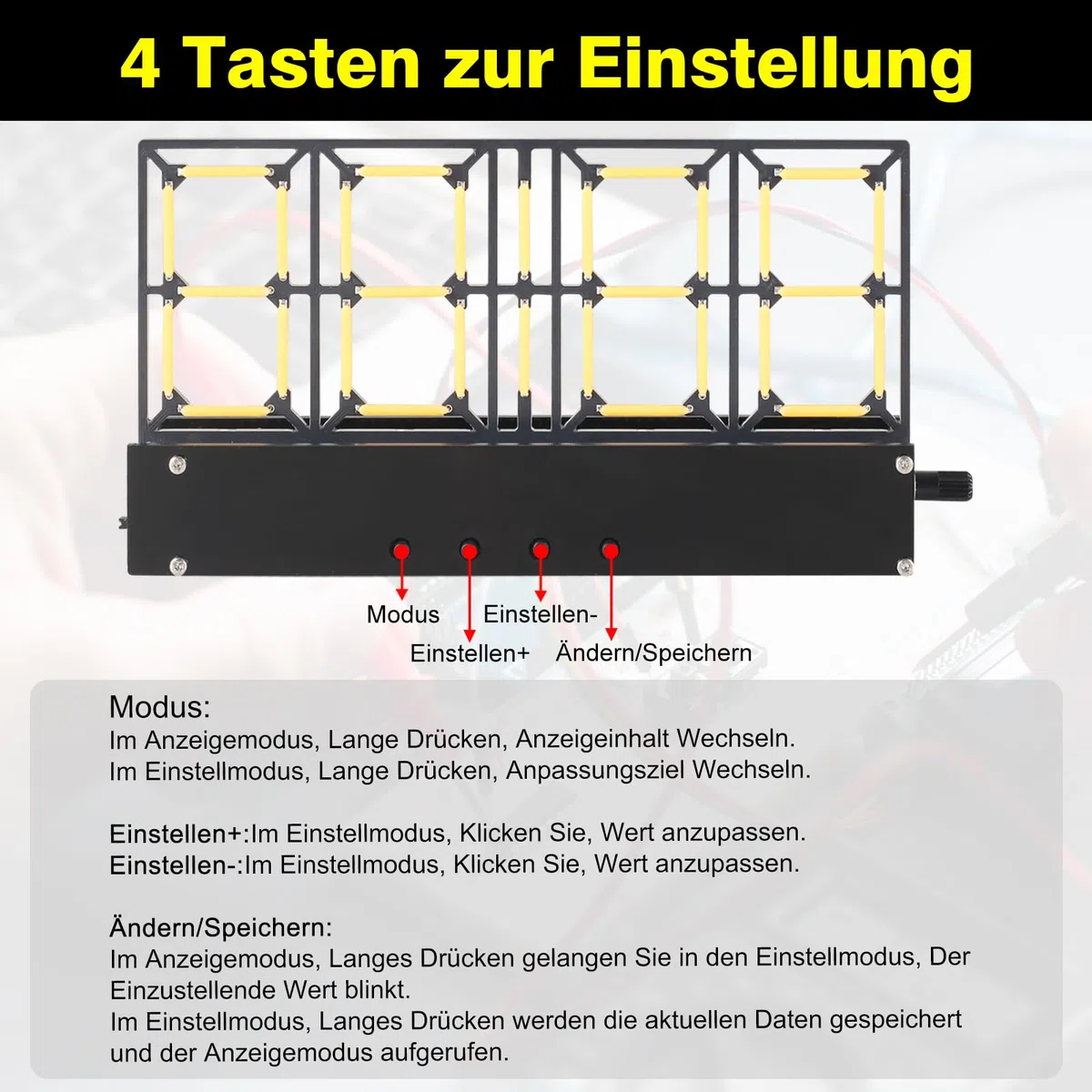 Kit Orologio Digitale con Display LED 4 Cifre - Kit Saldatura per Principianti, Luminosità Regolabile, Visualizzazione Data/Settimana, Pratica Elettronica Fai da Te per Appassionati