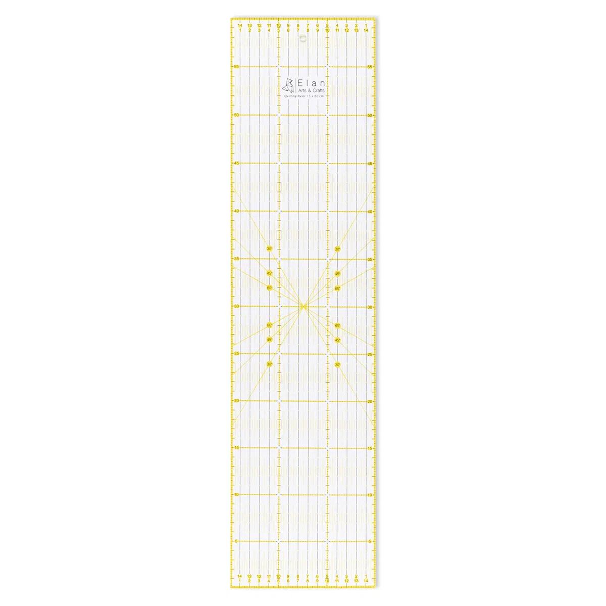 Elan Righello Sarta 60x15 CM, Righello Antiscivolo 60 cm, Riga per Cucito, Righelli per Sartoria, Riga da Sarta 60CM, Squadre per Patchwork