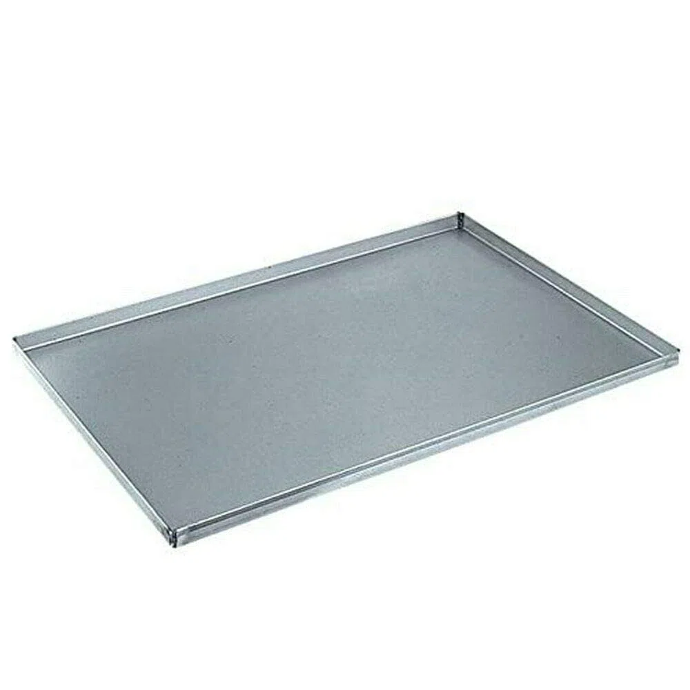 G.T. INOX Teglia professionale in alluminio puro 60 x 40 bordo dritto h. 2 cm