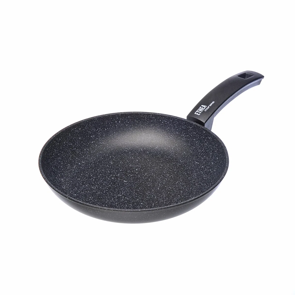 MONETA Set Pentole 8 Pezzi Etnea con Padelle Antiaderenti e Coperchi, Batteria Pentole in Alluminio Forgiato Effetto Pietra, Set Padelle e Pentole Antiaderente per Gas Elettrico - Made in Italy