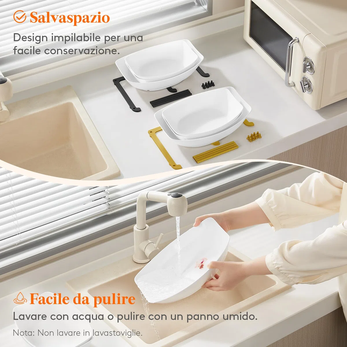 Lifewit Cestino per Frutta in Plastica a 3 Livelli Piano Cucina, Portafrutta con Supporto in Metallo Nero, Vassoio da Portata per Cibo, Verdure, Torte e Dessert per Feste, 28 x 35 cm, Nero