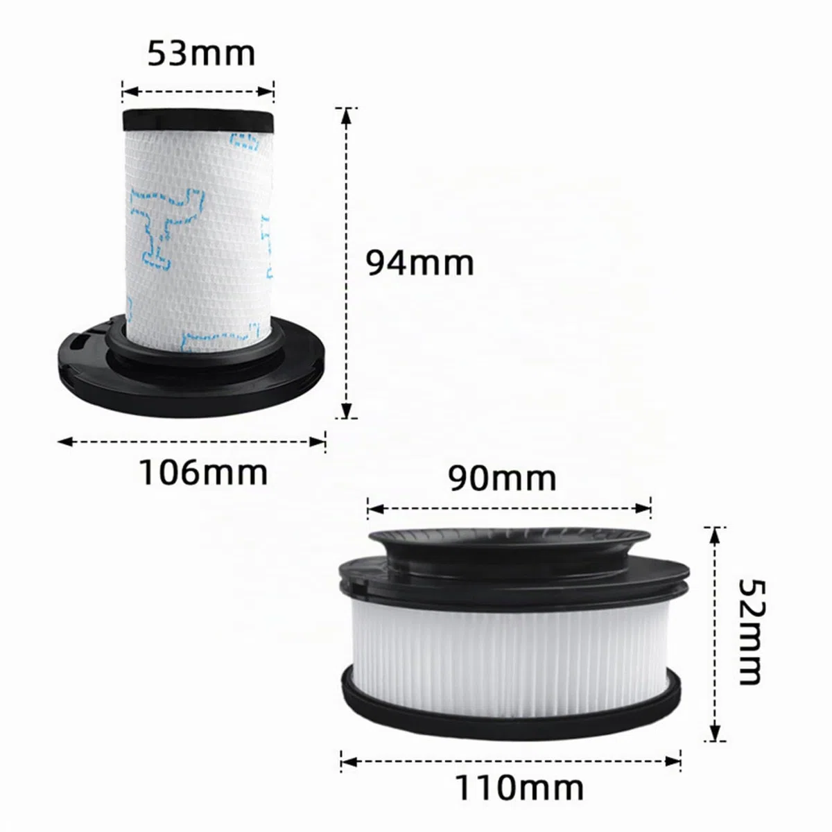 4 Filtro di Ricambi per Rowenta X-Force Flex 11.60 12.60 14.60 15.60 Animal RH9878 RH9898 RH9958 RH99F1 aspirapolvere, filtri di ricambio accessori paragonabili a ZR009007, ZR009008 (ZR009008)