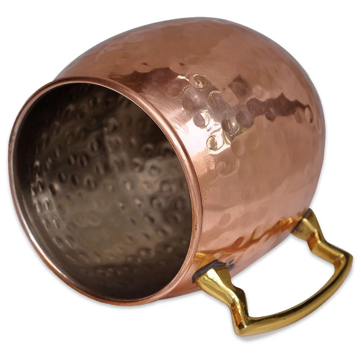Boccali in rame per moscow mule, capienza 560 ml, set da 4 pezzi, interno in nichel battuto di ottima qualità