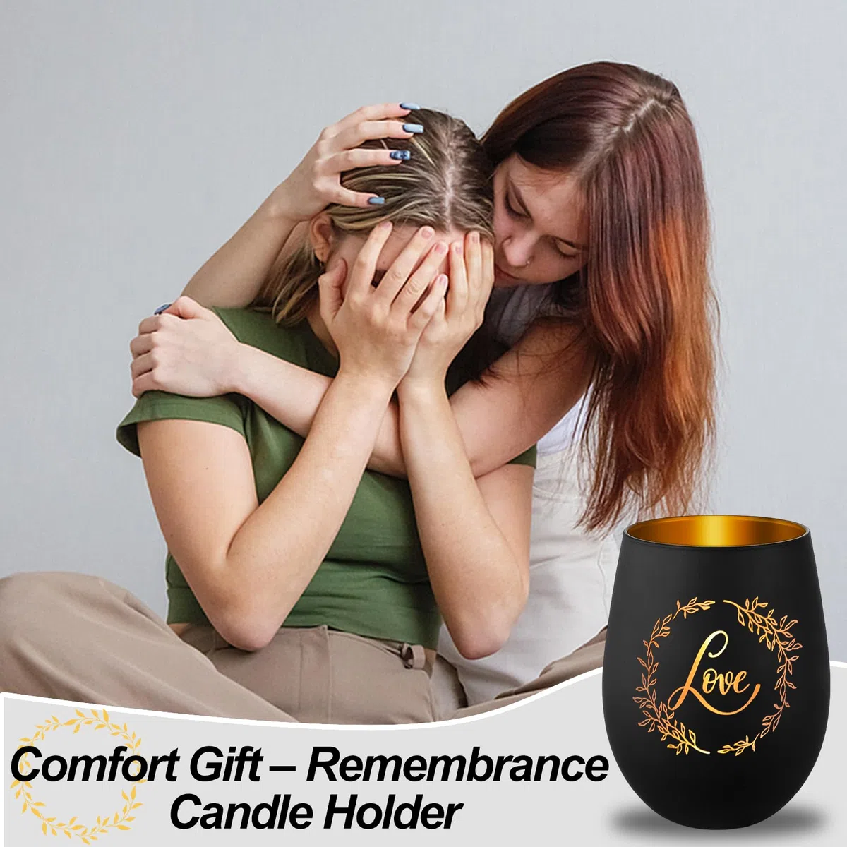Portacandela antivento con incisione – In commemorazione dei nostri cari, candela di lutto regalo per funerale, decorazione per funerale, regalo per lutto