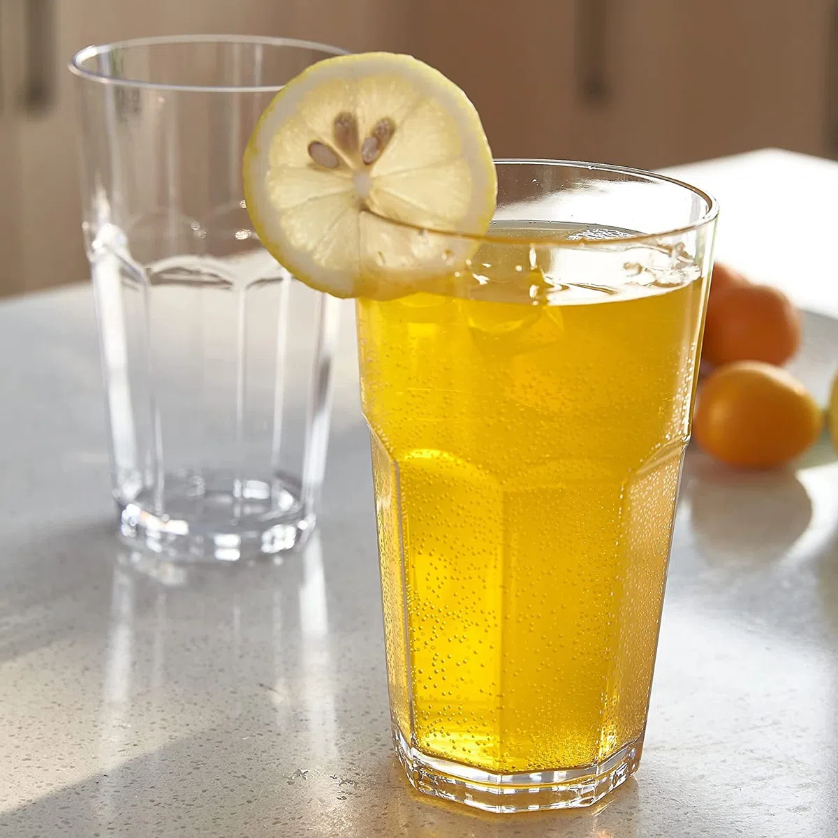 VIRSUS 10 Bicchieri Trasparenti 2763, capacità 400 cc, Tumblers Infrangibili e Riutilizzabili, impilabile, lavabili in lavastoviglie, Riciclabili, Unglassy, per cocktail (Bicchieri da Mojito)