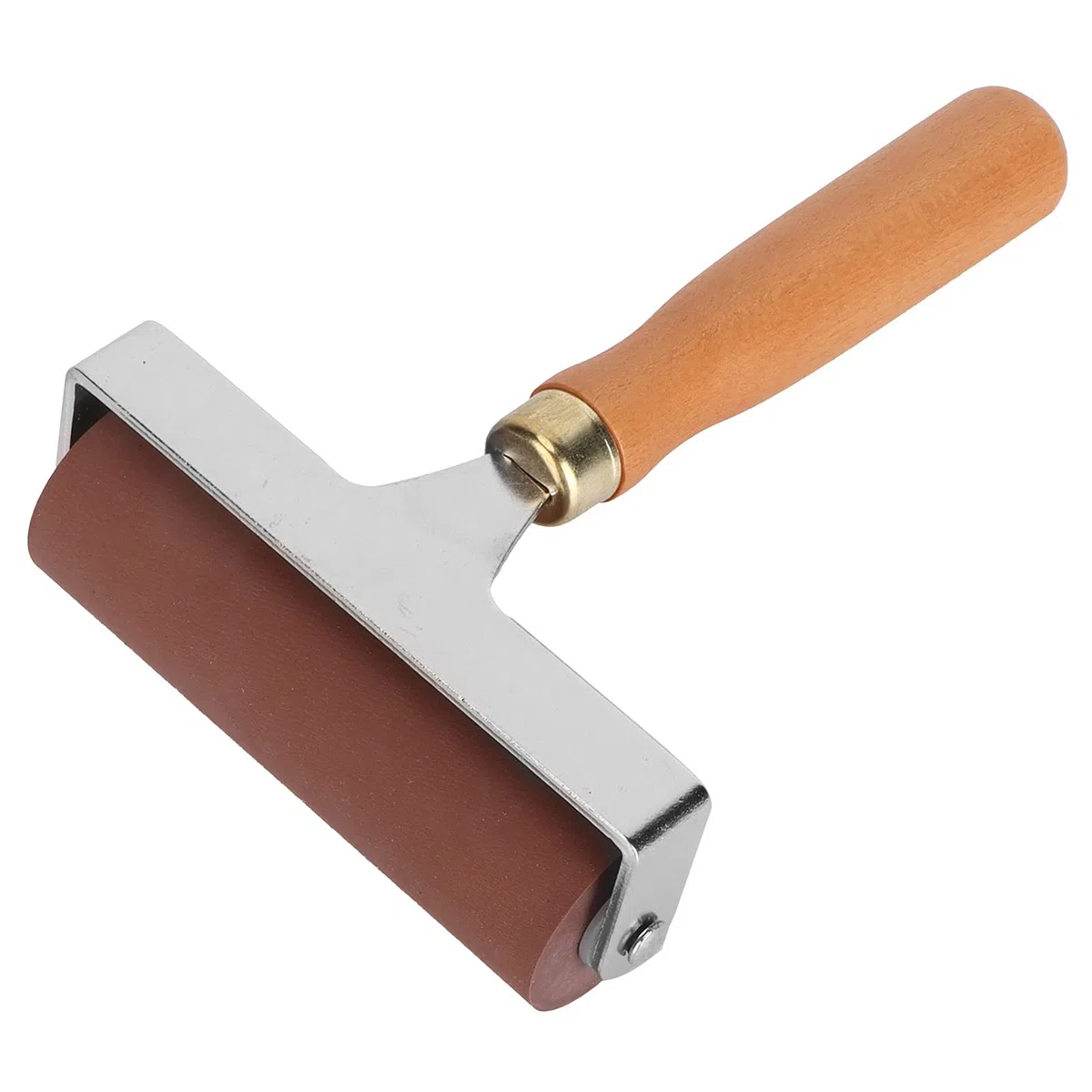 Brayer, Rullo in Gomma Elastica Morbida e Resistente, per rifinire la Stampa, stampaggio Uniforme e Pulito, Adatto per Stampe, Blocco di Inchiostro, Superficie intagliata(10 cm)