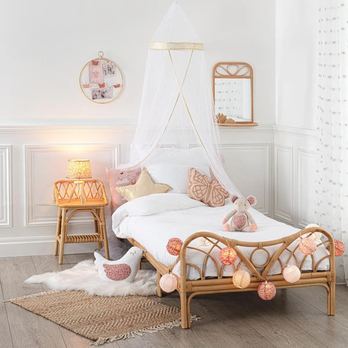 ATMOSPHERA CREATEUR D'INTERIEUR - Comodino per bambini in rattan h56cm