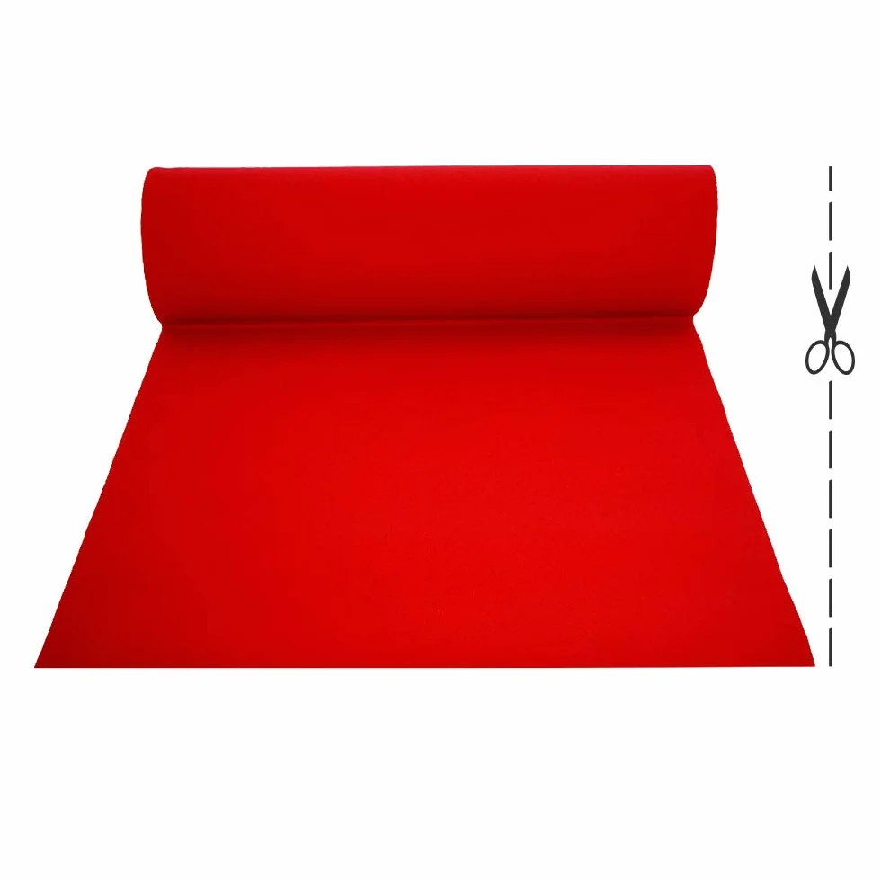 OLIVO.shop | Rotolo Passatoia per Eventi, Tappeto Lungo e Stretto per Feste e Allestimenti, Matrimonio, al Metro, Vari Colori e Misure ROPAS (1x5 mt, Rosso)