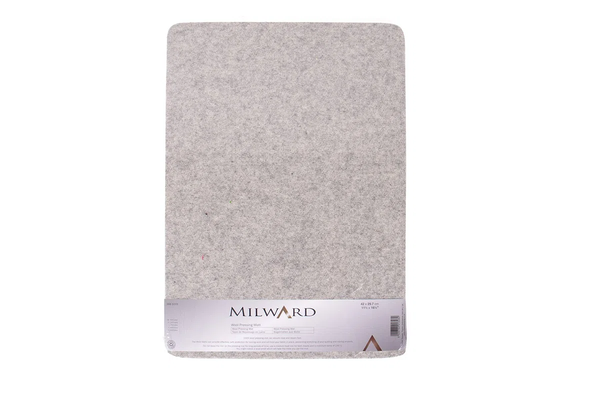 Milward 100% lana A3 pressatura Mat, trapuntatura, artigianato, ricamo, cucito, patchwork, appliqué, blocco 42 x 29,7 cm, 2665111, grigio