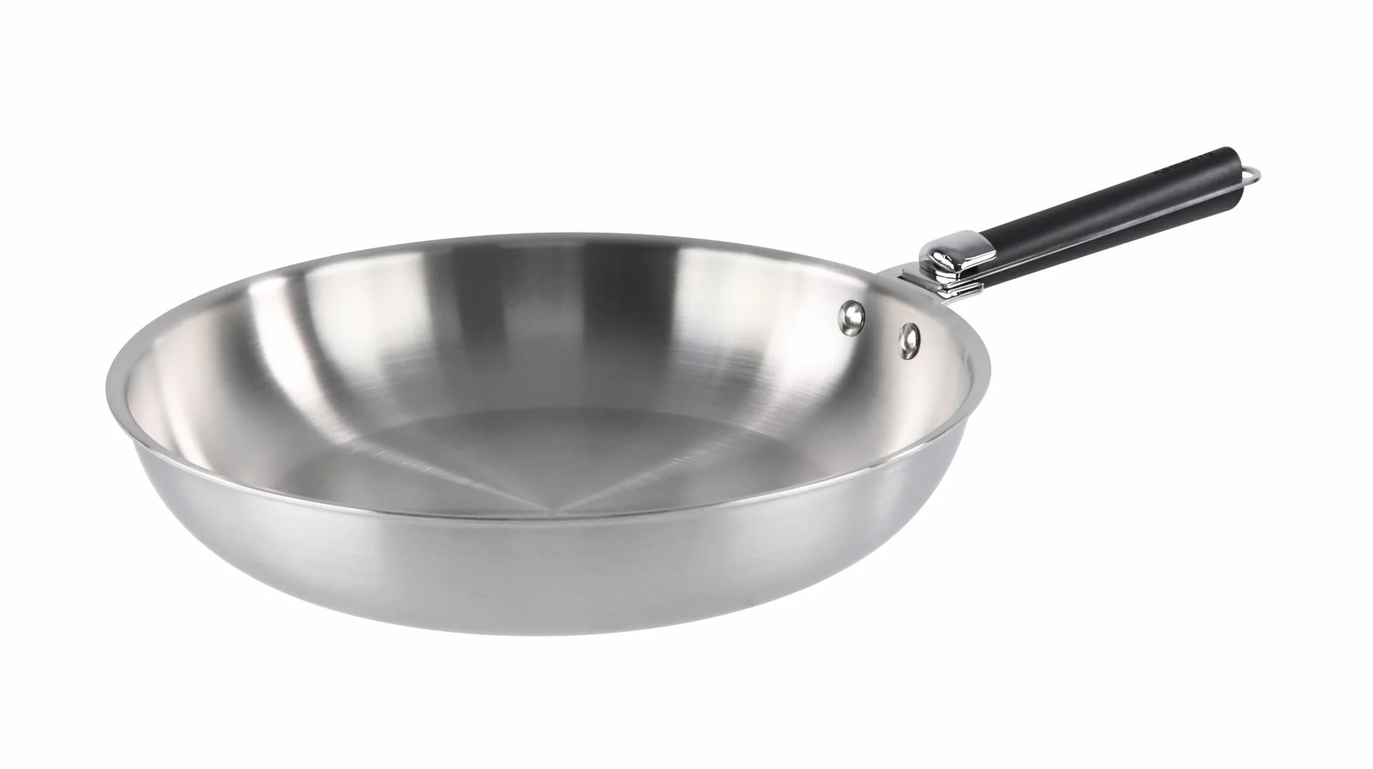 Kamberg - Padella in acciaio inox 20 cm manico rimovibile - Acciaio inossidabile 18/10 Triply - Tutti i fornelli inclusi induzione e forno, grigio
