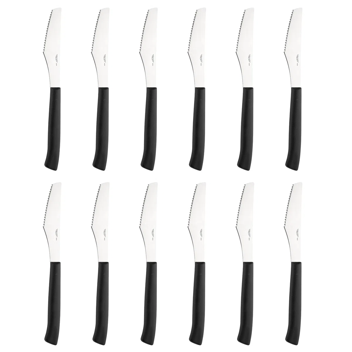 PINTINOX Prima Collection Coltelli Pizza Set 12 pz Acciaio Inox Manico Nero