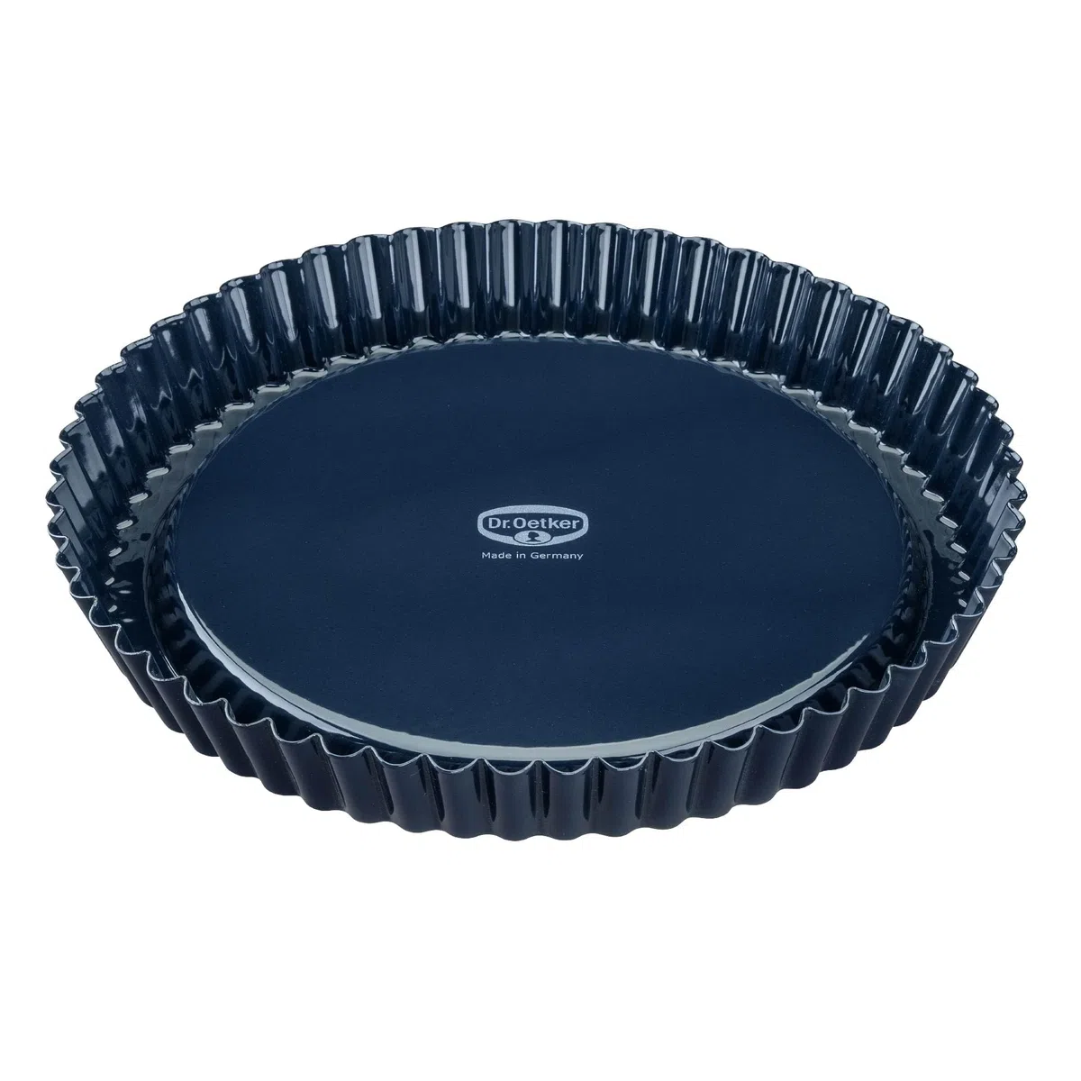 Dr. Oetker Stampo da forno per crostate, tortiera in acciaio smaltato antiaderente, lavabile in lavastoviglie, resistente fino a 400 °C, dimensioni Ø 28 x 4 cm
