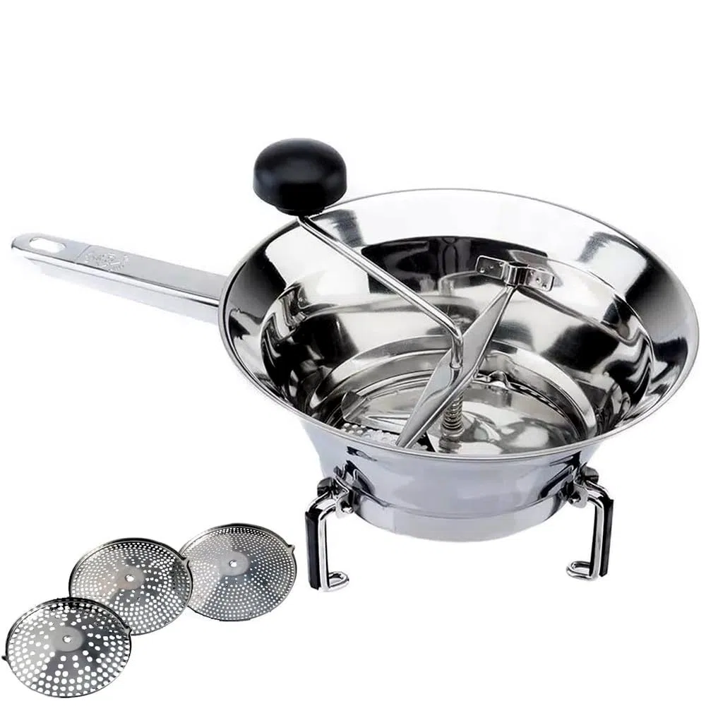 PASSATUTTO PASSAPOMODORO PASSAVERDURE CM 26 MANUALE RONDO' GIGANTE IN ACCIAIO