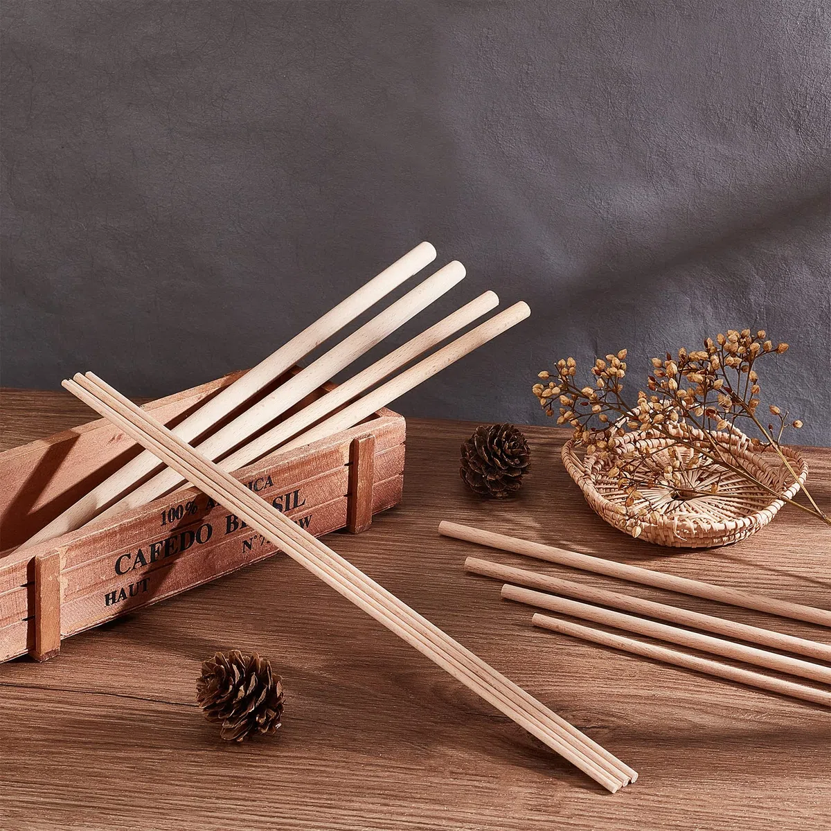 OLYCRAFT 36pz Bastoncini Legno di Faggio 3mm/4mm/5mm/6mm/8mm/10mm Diverse Misure Bastoncini Legno Faggio Tasselli Non Finiti Tasselli Rotondi Legni per Progetti Fai Da Te Artigianato Modellismo