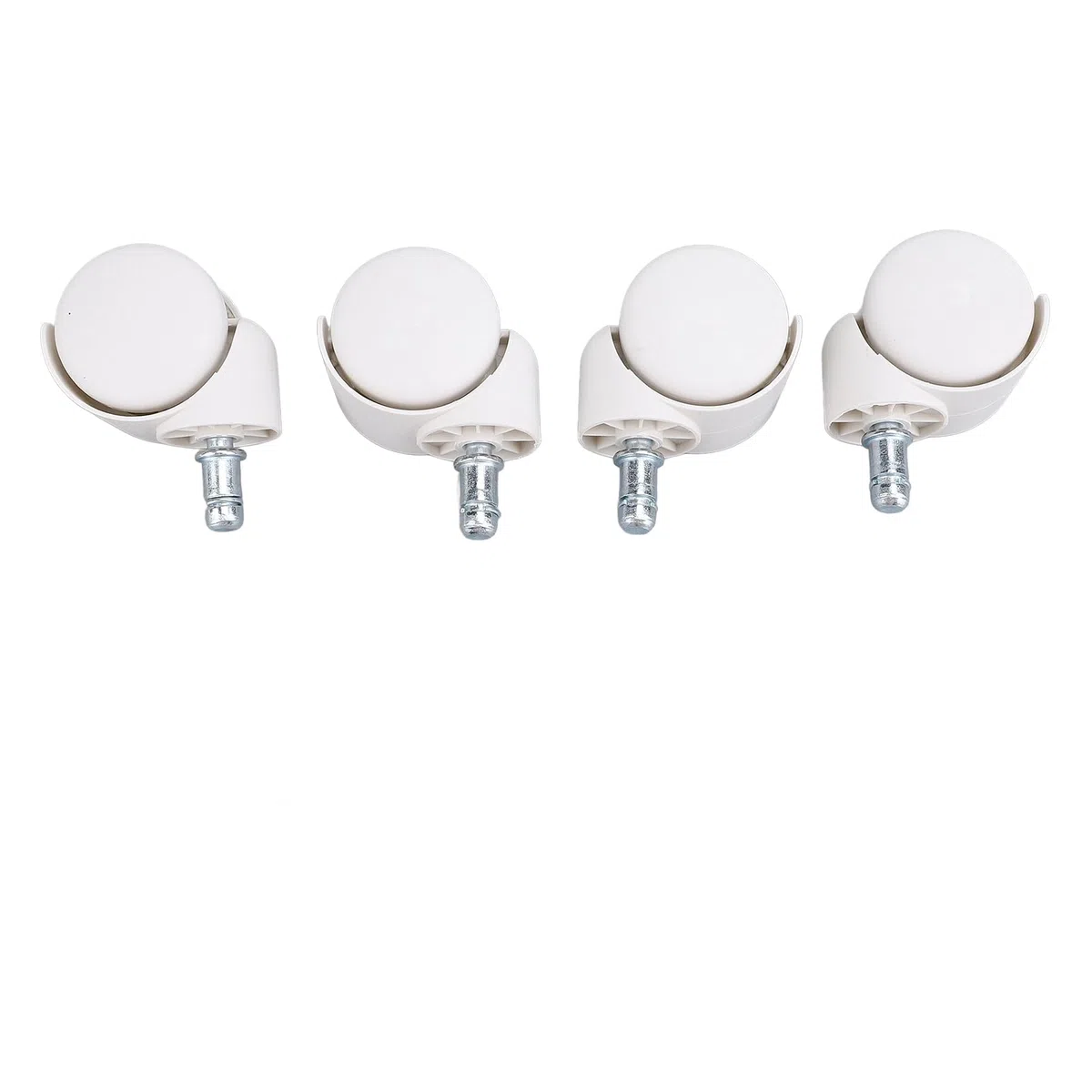Sgabello per pedicure in pelle PU, a rotolamento basso, da garage con ruote, sedia a rulli girevoli Mute per il negozio dell'ufficio domestico (WHITE)