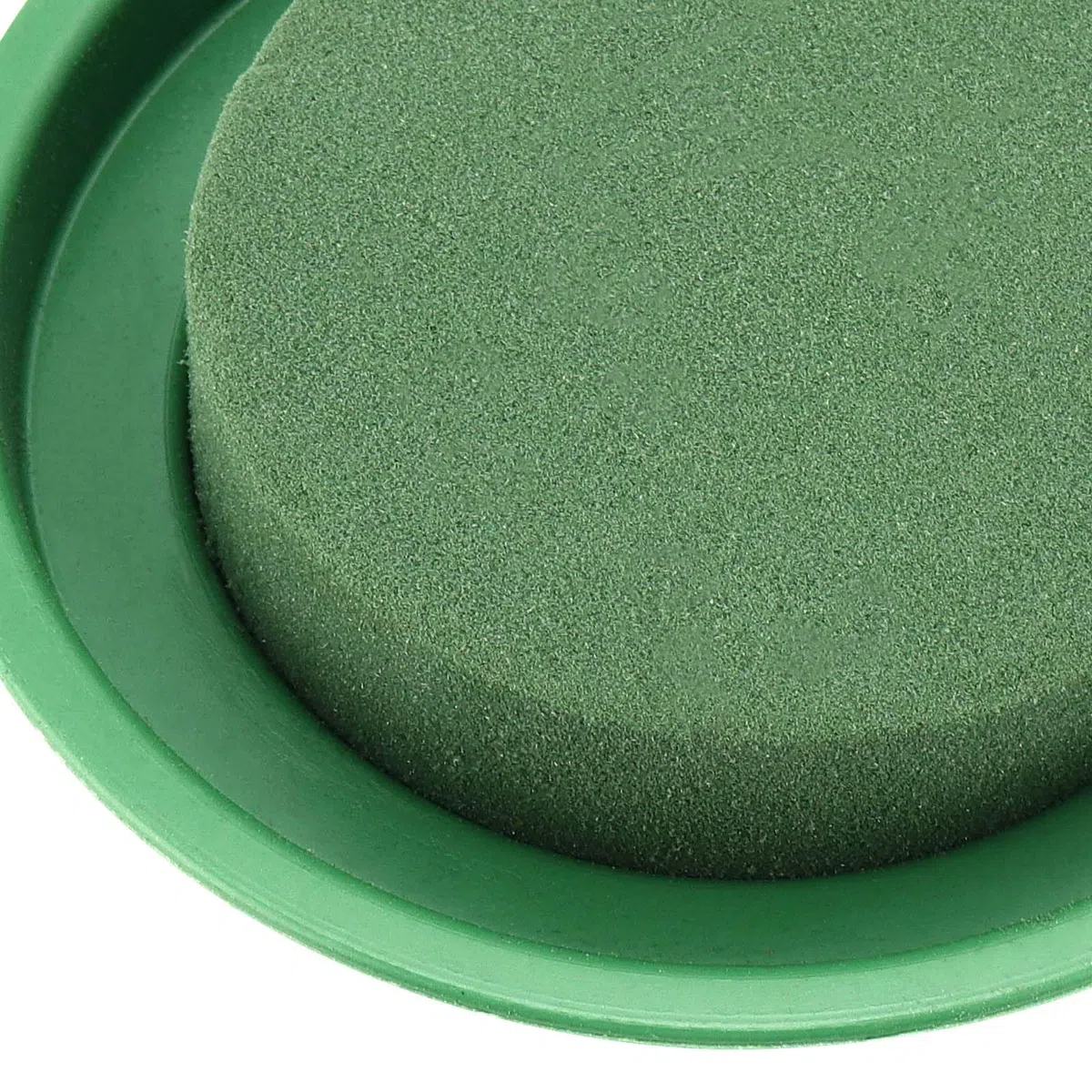 8 Cilindri in Spugna per Fiori con Base Rotonda, 8 x 4 cm, Schiuma Floreale Verde per Composizioni Floreali, Matrimoni e Fioristi