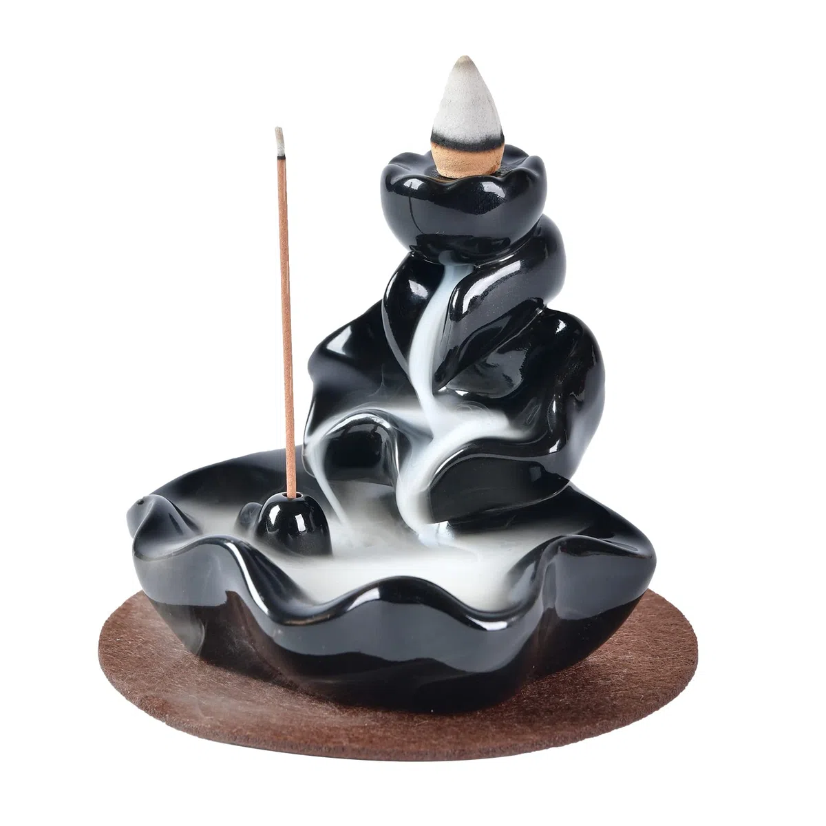 Tang You, brucia incenso a flusso inverso, con 10 coni di incenso, in ceramica, per la casa Style 5