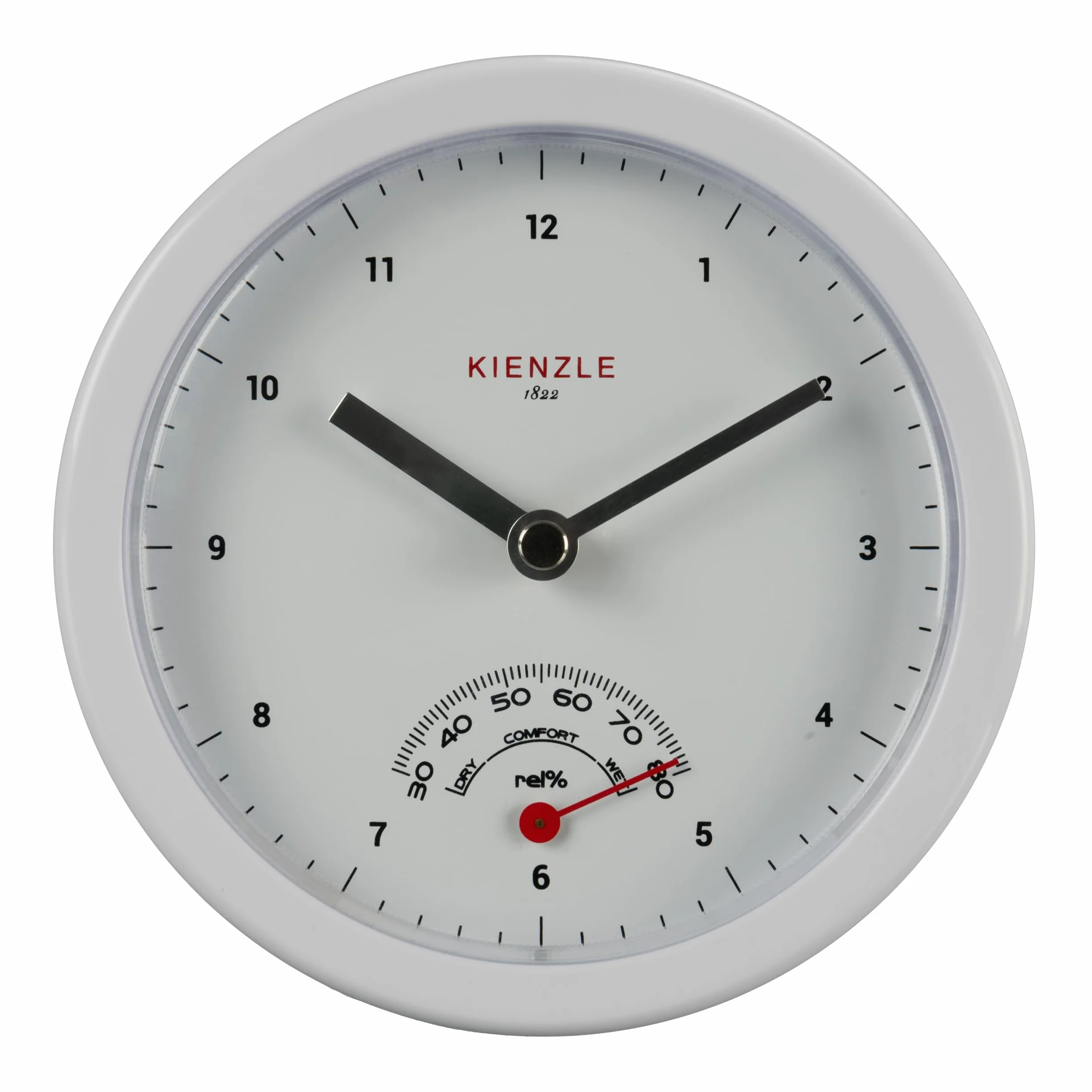 Kienzle Orologio da bagno con movimento al quarzo, igrometro, con ventose resistenti agli spruzzi