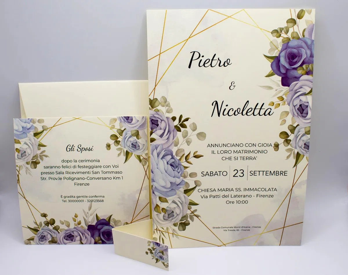 20 Set partecipazioni Nozze Personalizzate inviti Matrimonio Art.065 quantità a scelta