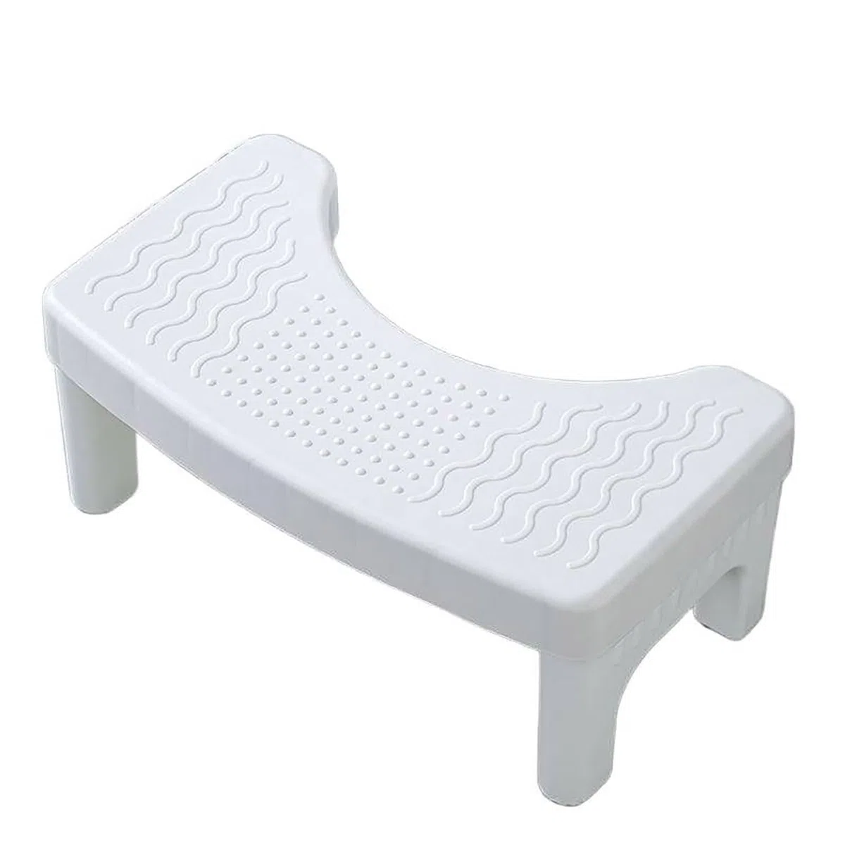 Sgabello per WC Zbozzba per adulti, sgabello pieghevole per WC, per migliorare la postura, utile in caso di sindrome dell'intestino irritabile, stitichezza ed emorroidi (bianco)