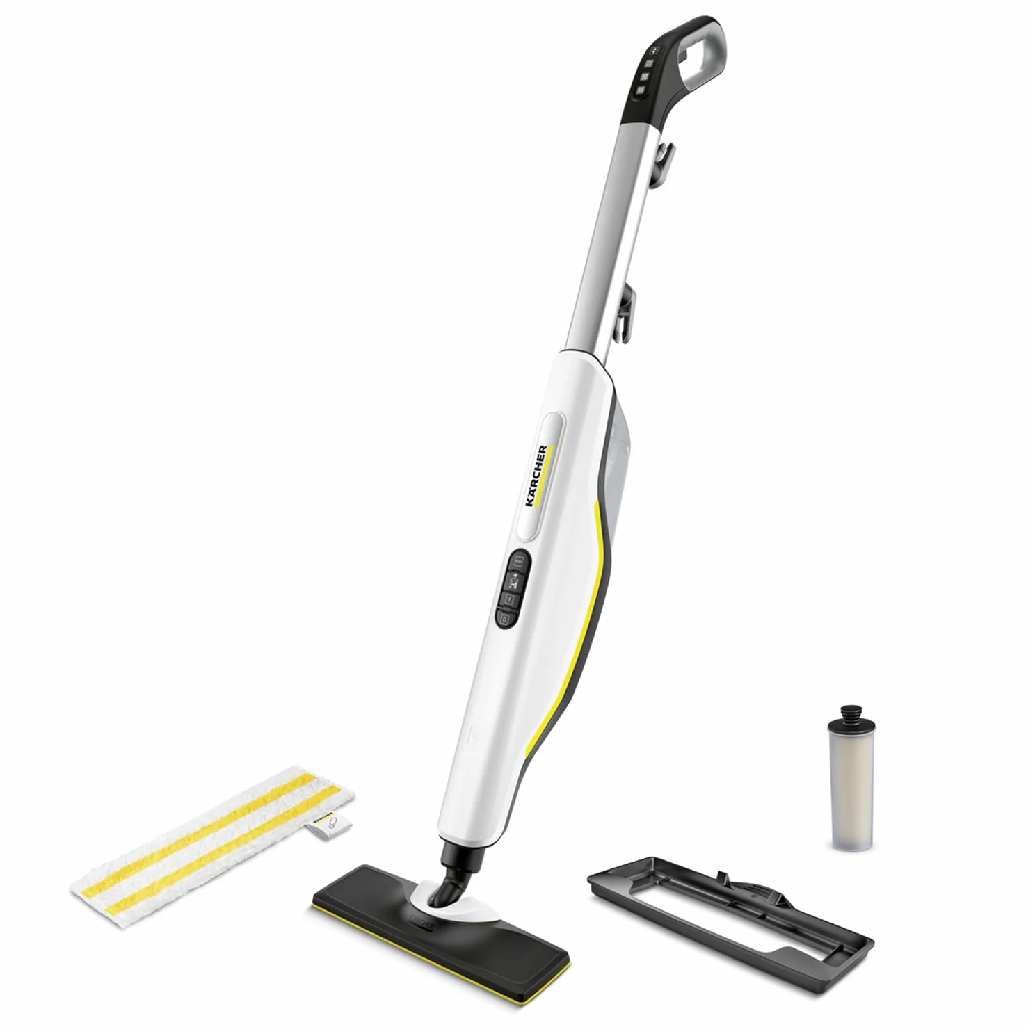 KÄRCHER Scopa a Vapore SC 3 Upright, Pronto in 30sec, 1600 W, Serbatoio 0,5l, Area lavoro 60m², Include bocchetta per pavimenti EasyFix, panno per pavimenti, cartuccia decalcificante