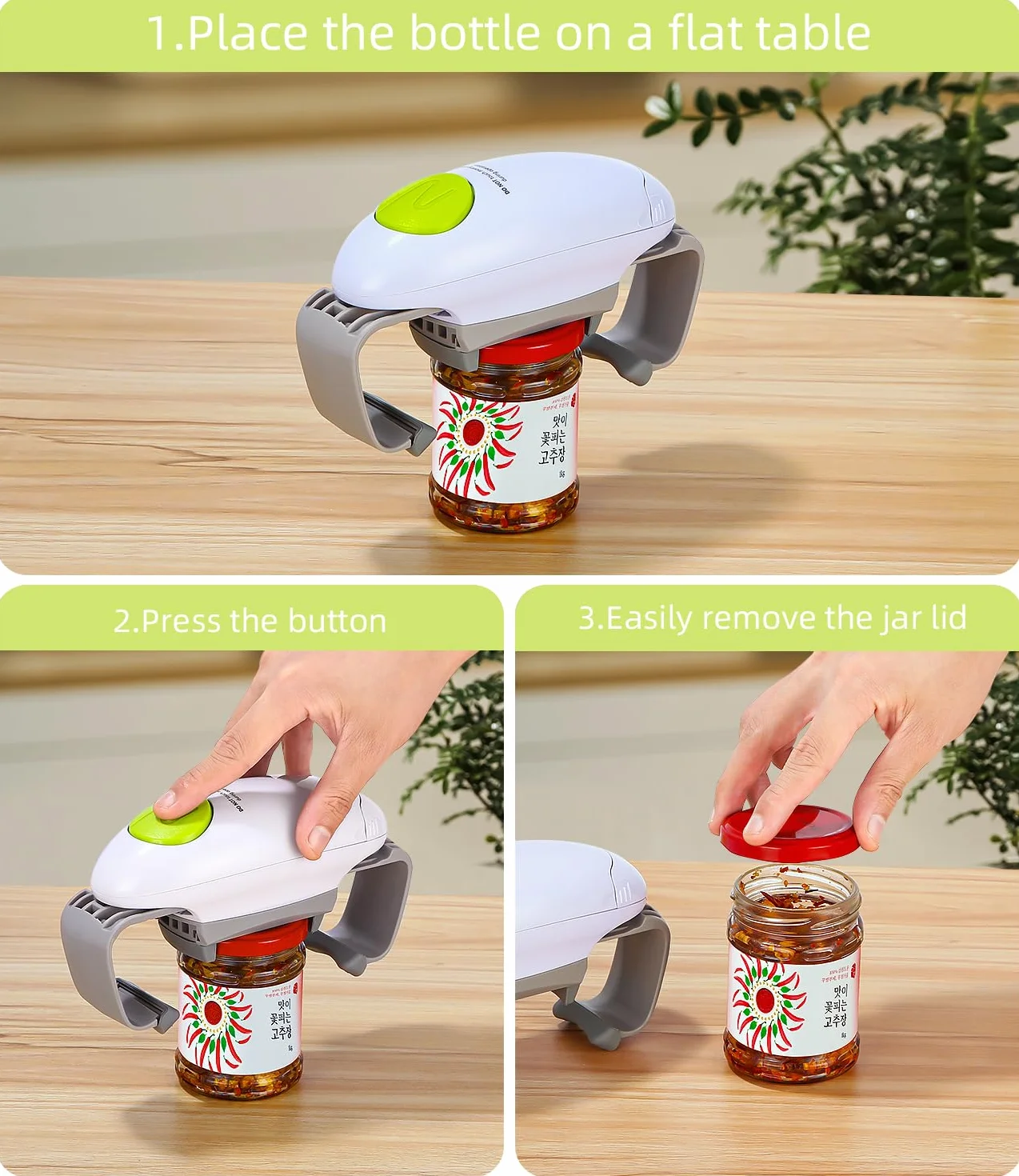 Apriscatole elettrico professionale per cuochi e anziani, apri barattoli automatico con bordo liscio, apertura senza sforzo di lattine e barattoli, apriscatole per artrite, gadget utili