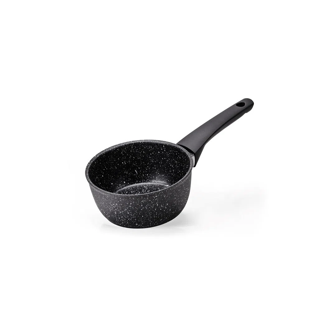 MONETA Set Pentole Induzione 8 Pezzi Magnolia Stone Black, Batteria Pentole Antiaderenti con Padelle 20 24 cm Tegame 28 cm Casseruole con Coperchi, Fondo Full Induction