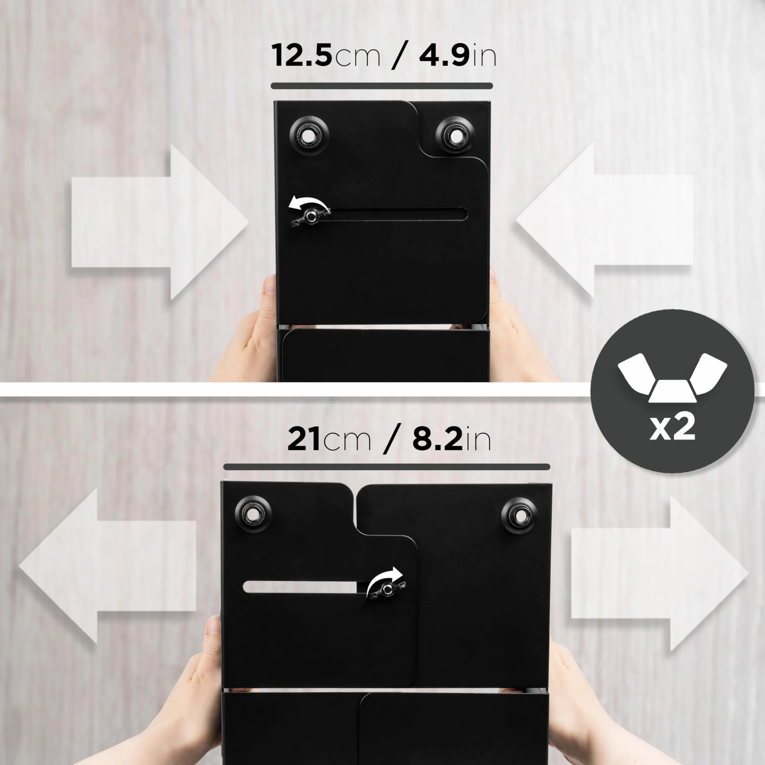 Duronic DMHD2 carrello per computer | Supporto per CPU con 4 rotelle | Regolabile | Compatibilità universale | Sostegno per torre sotto la scrivania | Rotelle bloccabili