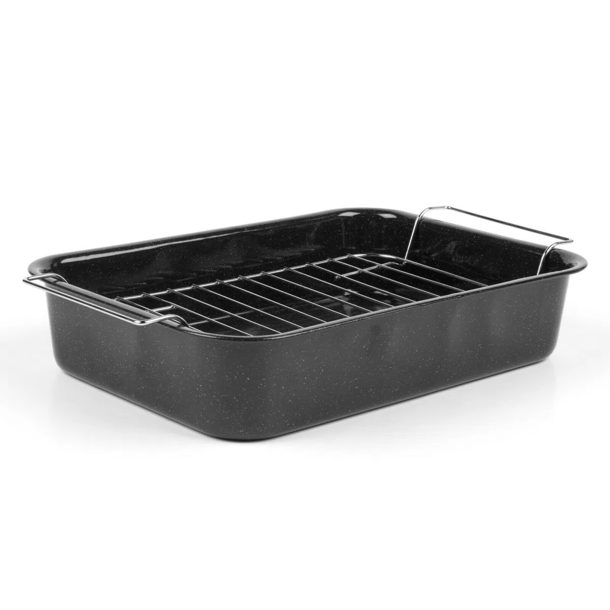Russell Hobbs CW9161 - Teglia da forno alta con rivestimento in smalto porcellanato Romano, 34 cm, teglia quadrata, nero