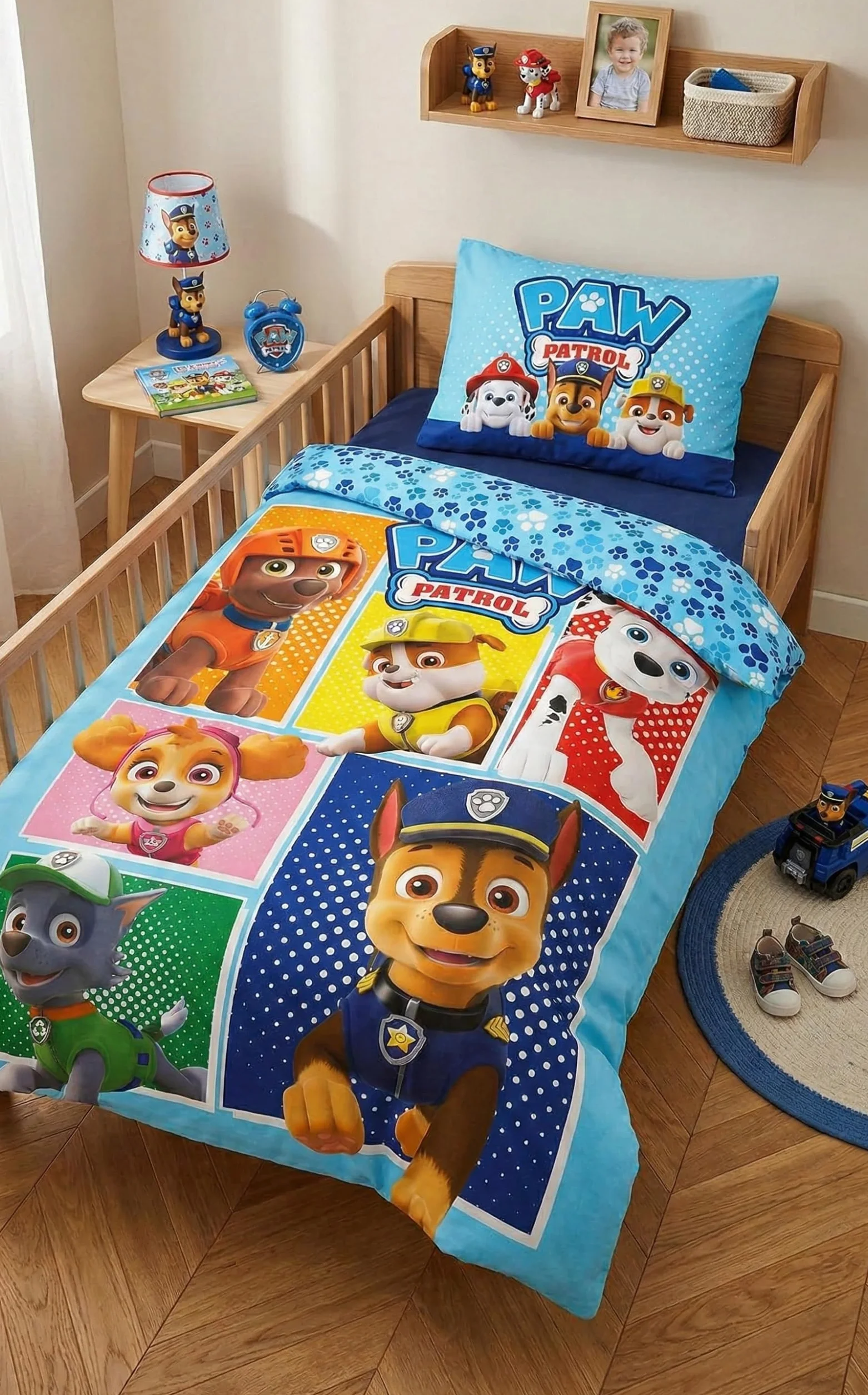 Jerry Fabrics Paw Patrol PP184 - Biancheria da Letto per Bambini, 100 x 135 cm