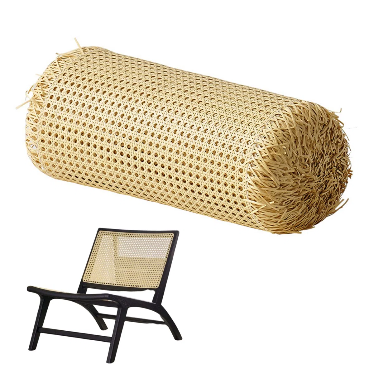 Rotolo di Rattan Canna di Plastica Rotolo di Fettuccia In Rattan Rete Intrecciata Rete Impermeabile Sedia In Vimini Viennese Per Progetti Fai da Te 0,5x1 M