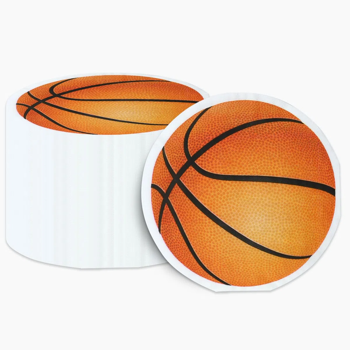 100 tovaglioli di carta a forma di pallacanestro, per feste sportive, baby shower, feste di compleanno