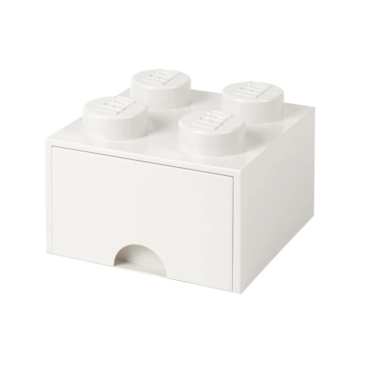 Cassettiera Mattoncino Lego 4 Bottoni, 1 Cassetto, Cassa Portaoggetti Impilabile, 4.7 L