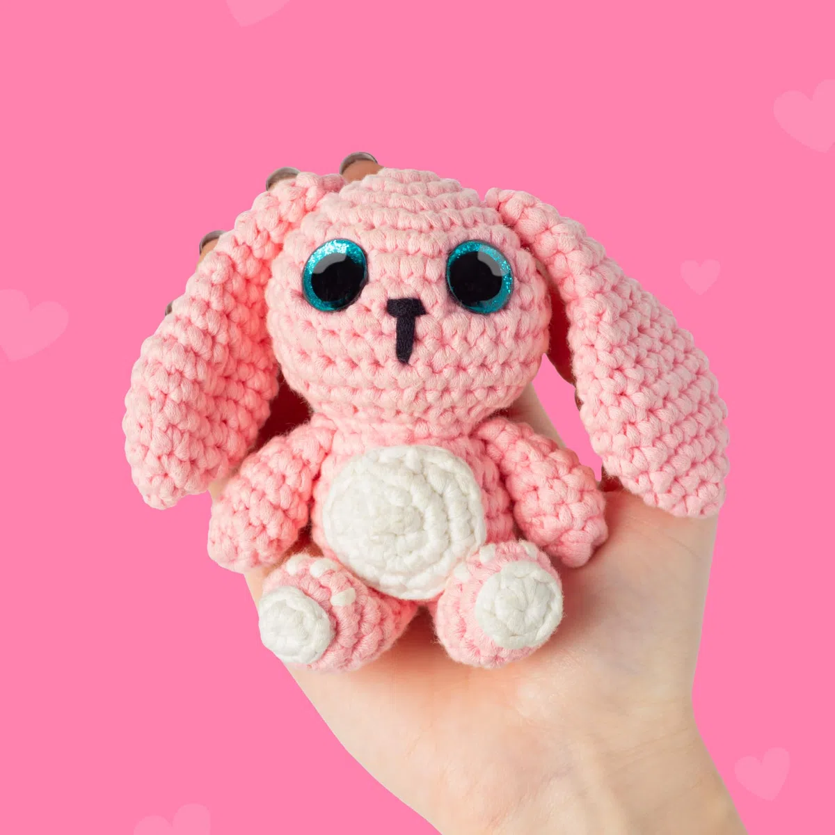 Cookie Box Kit Uncinetto per Principianti – Realizza un Amigurumi Fai-da-Te con Filato, Uncinetto, Imbottitura, PDF & Video – Regalo per Adolescenti e Adulti – Bunny Lola