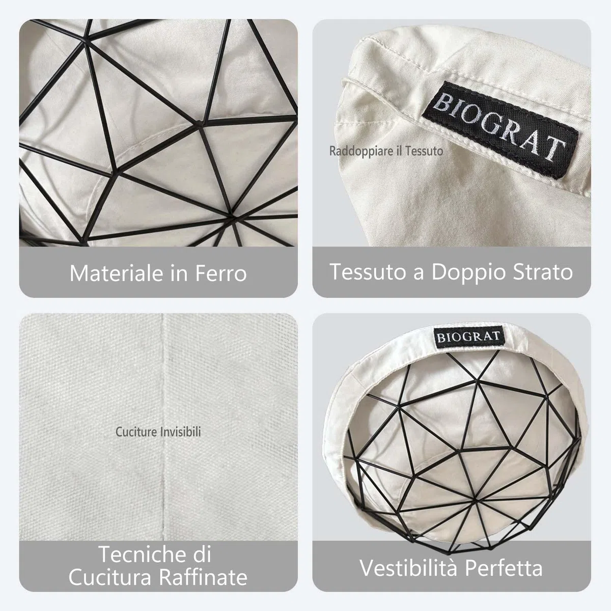 Cestino Pane da Tavola Moderno Design in Acciaio con Tessuto, Ø 26,5 cm Centrotavola Portafrutta Fruttiere del Ristorante e Cucine, 1 Pz