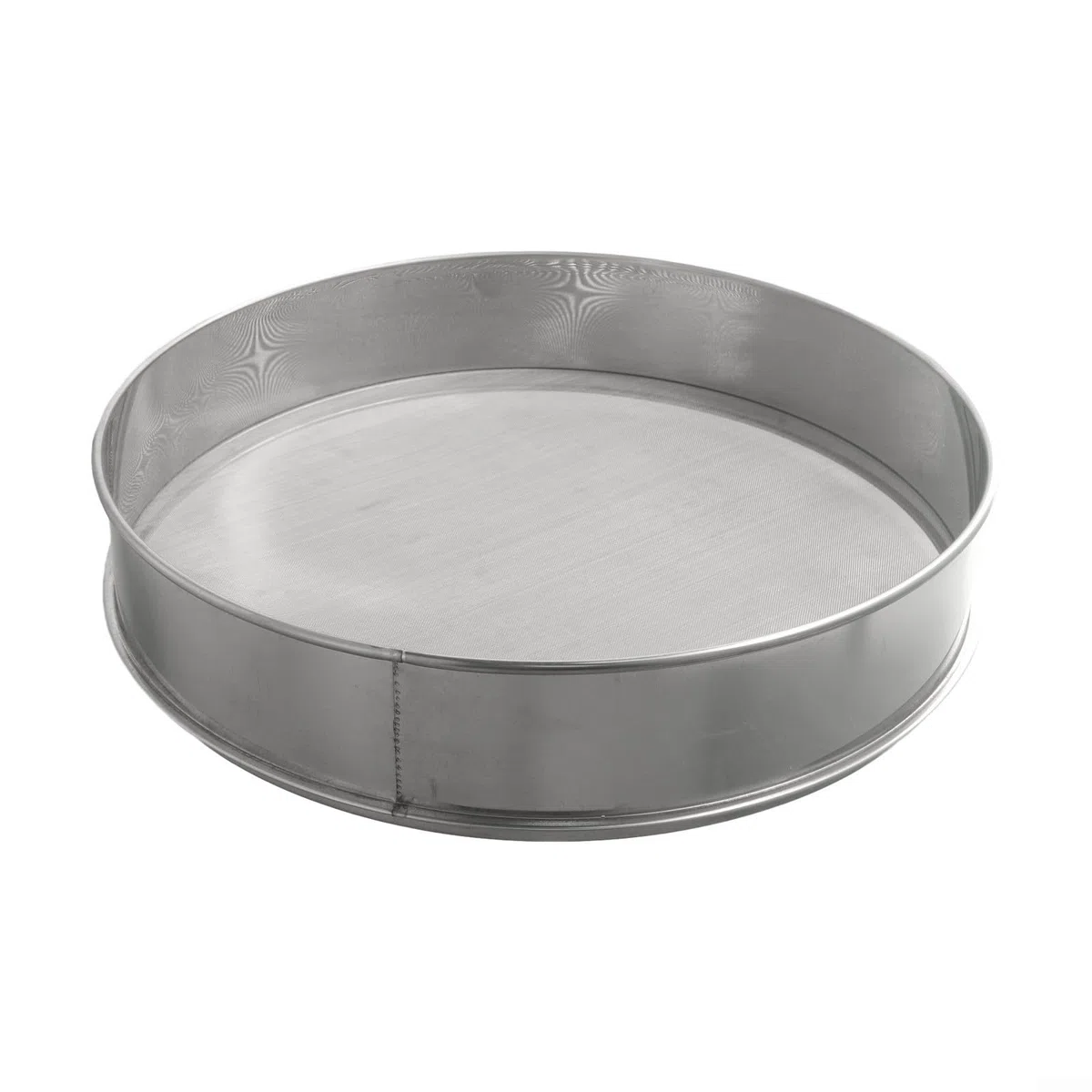 Setaccio per farina in acciaio inox, 40 cm, da cucina, a maglia fine, rotondo, grande capacità, facile da pulire, per cuocere torte, pasta e zucchero, filtraggio