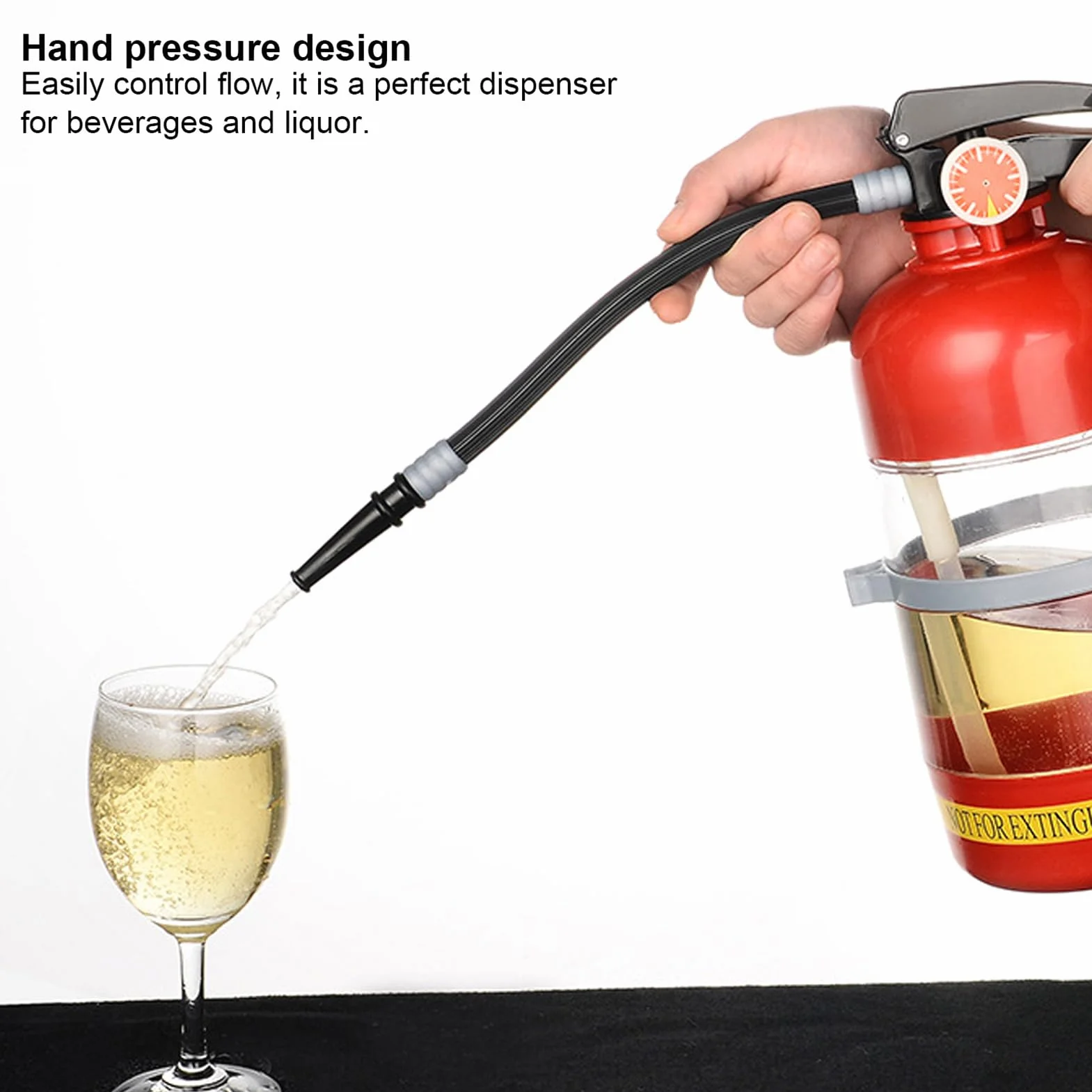 Dispenser di Liquori, Erogatore di Vino Per Bevande Alcoliche, Versatore di Vino Per Birra E Whisky con Forma di Estintore da 2 Litri Per Uso Domestico in Cucina