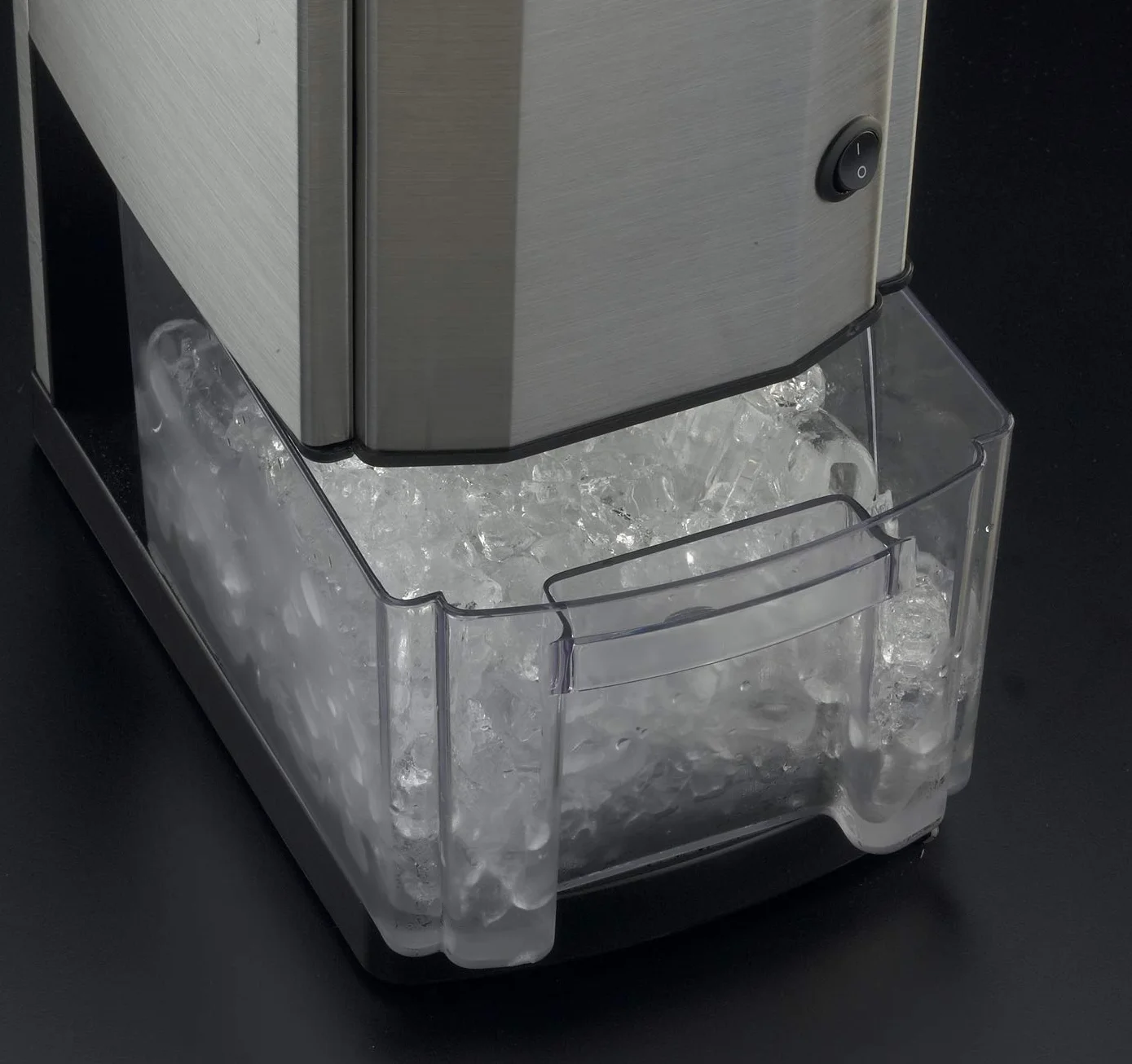 RGV Mojito Junior - Spaccaghiaccio Elettrico 80W in Acciaio Inox,Produzione 20 kg/h, Contenitore Estraibile con Microswitch di Sicurezza, Imbuto Amovibile