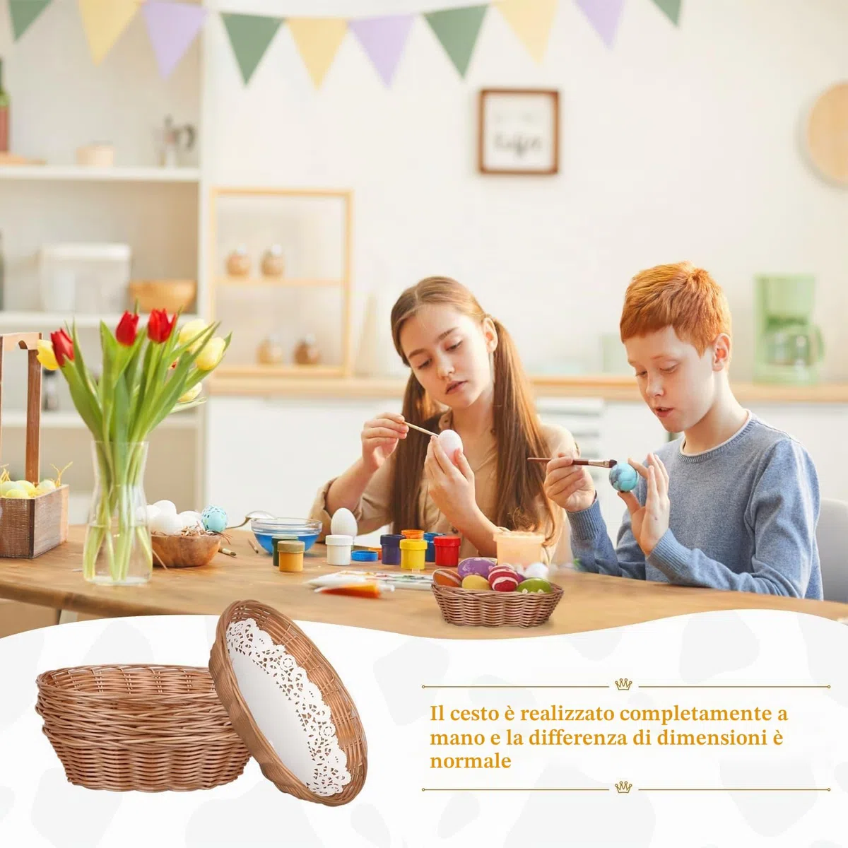 Confezione da 12 cestini per hamburger con fodere di carta, classici portapane ovali in plastica per fast food, pane, hamburger, patatine fritte,porta pane da cucina