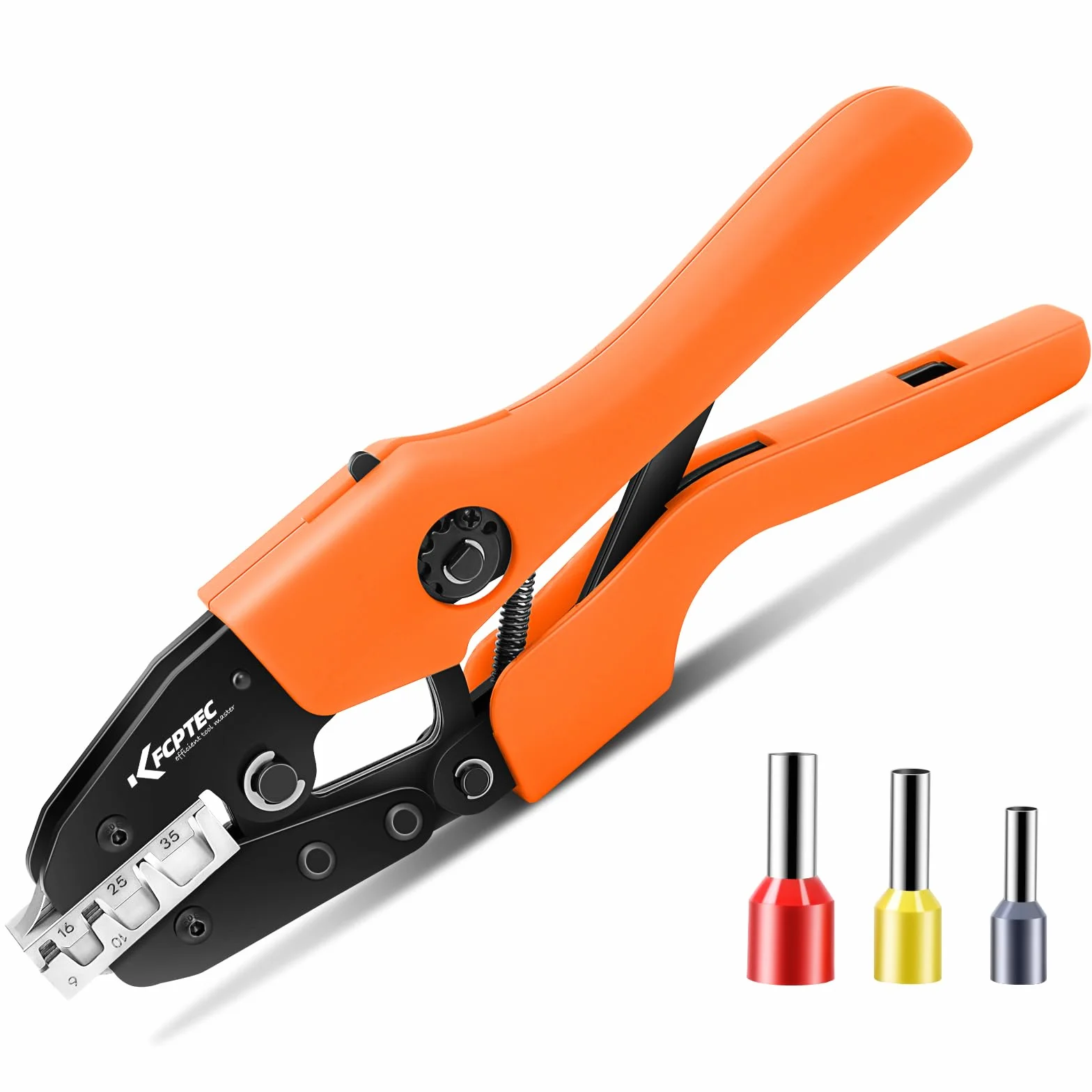 KF CPTEC Pinza crimpatrice per terminali a ghiera AWG 2-10/6-35mm², pinza per terminali a ghiera - utensile per crimpatura di terminali a ghiera, pinza per crimpatura di terminali a ghiera